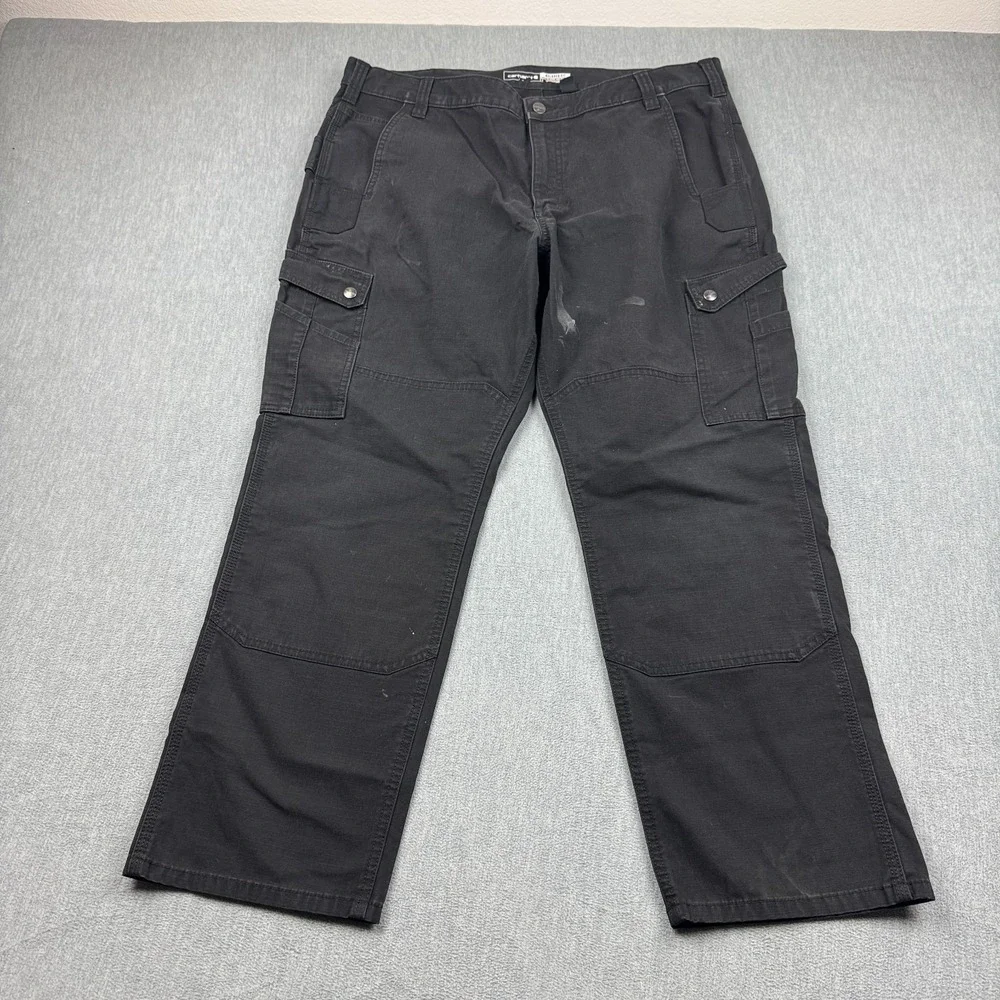 Carhartt Pants Mens 40X30 Relaxed Straight Ripstop Double Knee Cargo 105461‎